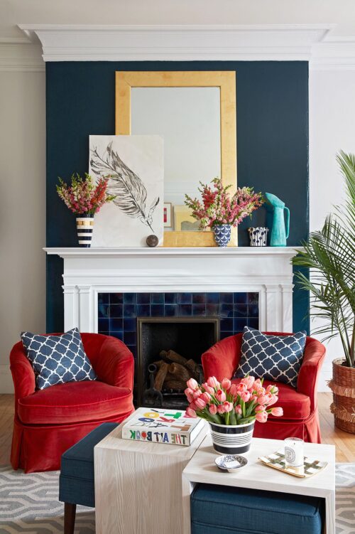 Colores que combinan con azul - paredes y habitaciones de un casa